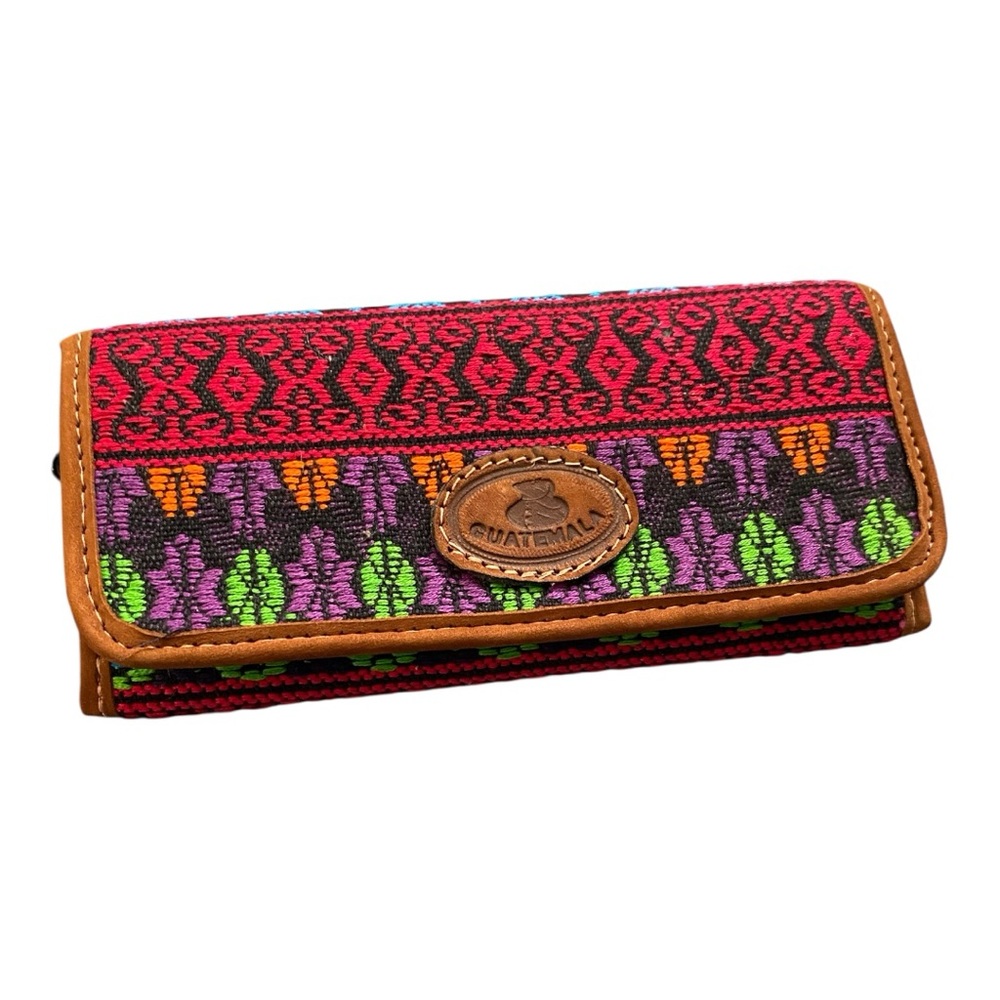 🍂 Handwoven Guatemalan Wallet – Colorful Boho Style